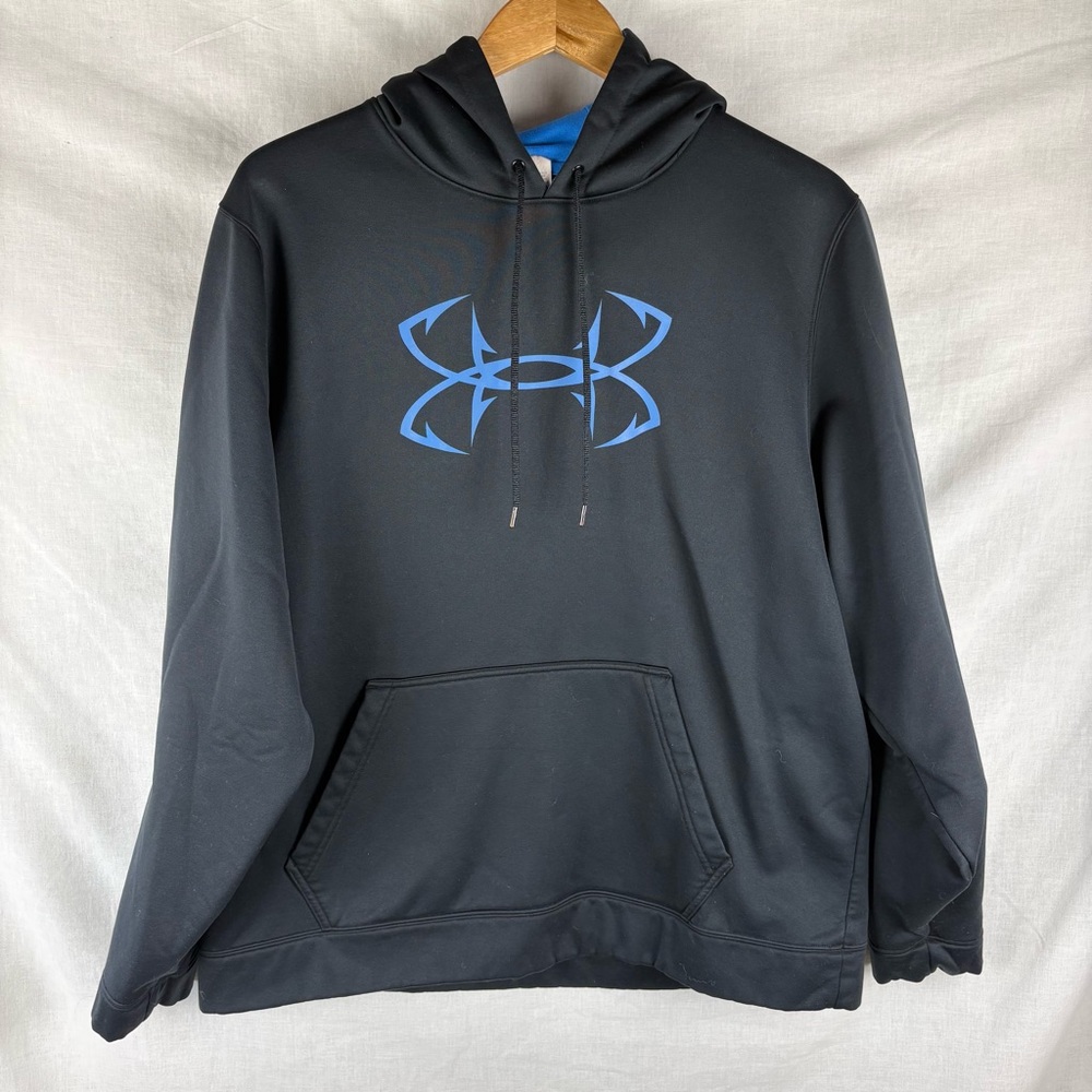 Under Armour Men's Black Logo Loose Hoodie Size XL